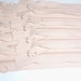 Ten 18 inch natural Handbag YKK zippers with long pull