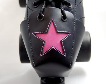 DA-45 Leather Toe Guards with Hot Pink Star
