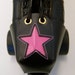 Leather Toe Guards with Hot Pink Star