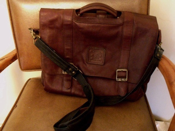 geoffrey beene leather briefcase