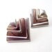 Bergere Silver, Gold and Copper Metal Post Earrings
