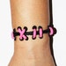 Cute Creepy Monster Zombie Gothic Stitch Bracelets-The Original VonErickson Stitch Bracelet-Pink /black 2PC Set