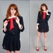 Vintage Sailor Secretary Blouson Mini dress (M - L)