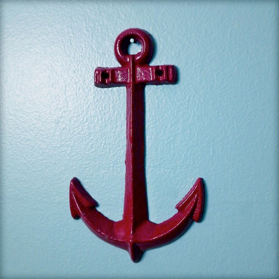 cast iron anchor wall decor large by monkeyandsquirrel on Etsy