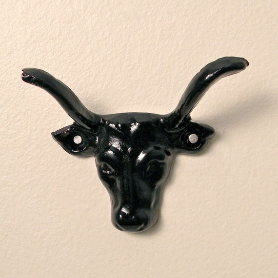 long horn wall hook by monkeyandsquirrel on Etsy