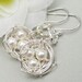 Sterling Silver Birds Nest earrings Rustic Nest Choose Your Pearl Color Lovely Gift
