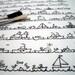 I Saw Some Ships A-Sailing - hand screen printed skinny quarter - Black on White