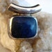 Vintage Sterling Silver Sodalite Pendant Mexico Navy Blue Stone
