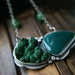 Reserved (Balance) -Between Forest and Sea ---- Malachite Sterling Silver Necklace