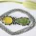 S.A.L.E. 25% off - Leaves of Spring - Prehnite and Chalcedony Sterling Silver Necklace