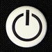 Power On Button Pin Badge 1 inch