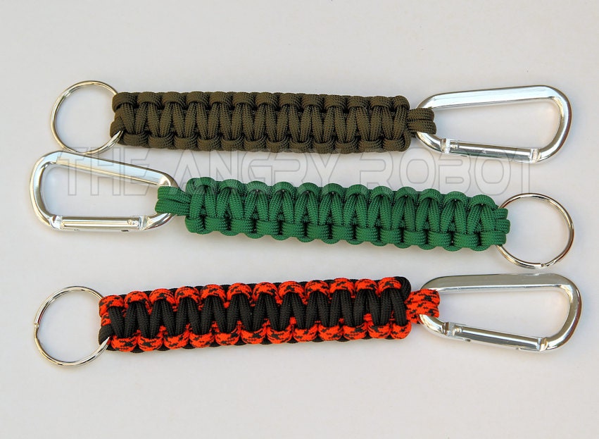 Paracord Keychain Lanyard with Carabiner You Choose The
