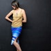 ON HOLD for shanisse183...vintage oceans of blue striped pencil skrit