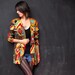 vintage wild and vibrant watercolor print blazer