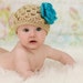 Spring Baby Girl Hat - Newborn Hat - Girl Hat - Crochet Hat - Knit Hat - Flower Hat - Size Newborn to 4 Years - Includes 2 Flowers