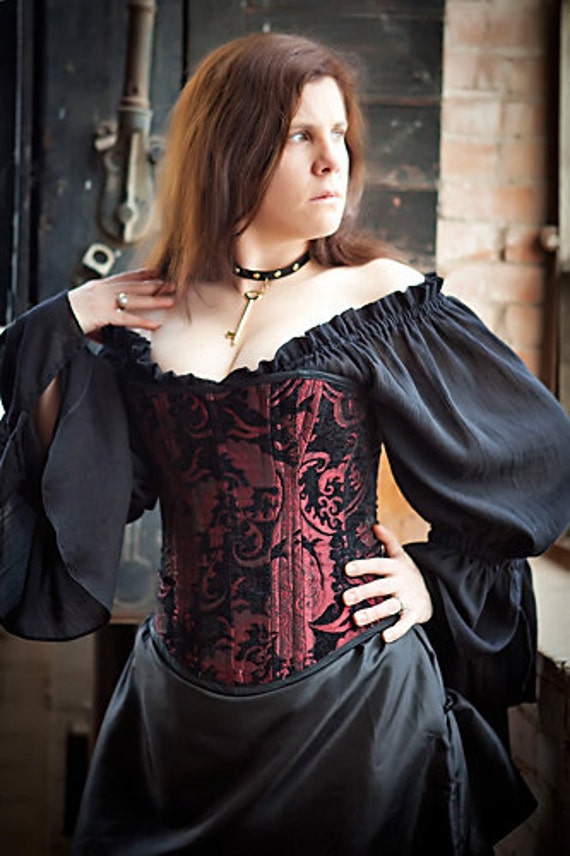 Items similar to XL Red and Black Corset on Etsy