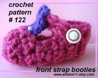 Items similar to CROCHET PATTERN Strappy Sandals Baby Booties, 4 sizes ...