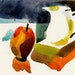 Apple in the morning- Original watercolor painting