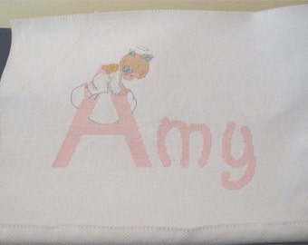 Precious Moments Cross Stitch of an Angel Named Amy