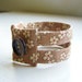 Fabric cuff bracelet in cappuccino autumn floral