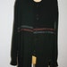 Vintage 80s OVERSIZED Layering Black Long Sleeve Shirt Blouse Gothic - M / L Medium/Large