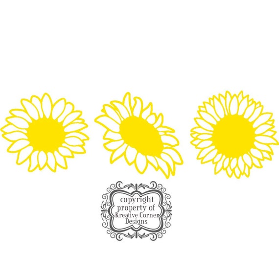 Download Sunflowers Set of 3 Vinyl Decal