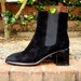 ONYX suede ankle boots - Made in Italy ( Sz 6.5 US, 37 EU )