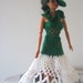 5 Vintage Crocheted Fancy Barbie Dresses