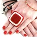 Cocktail Ring Glass- big bold oversize handmade ring - RAVISHING RED - 1.8 inch
