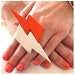 Lightning Bolt Ring Jerseylicious Ceramic - big bold handmade cocktail ring adjustable - LIGHTNING STRIKES TWICE - 4.1 inch