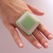 Big Ring Glass - big bold fab handmade cocktail ring - SUMMER LOVE - 1.8 inch