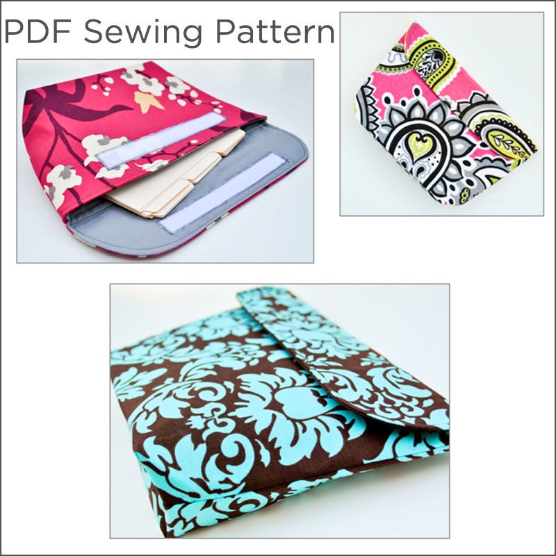 PDF Sewing Pattern Coupon File Organizer Clutch with