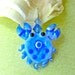 Blue Crab Pendant - Handmade Lampwork Glass Bead