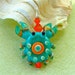 Crab Pendant - Handmade Lampwork Glass Bead SRA