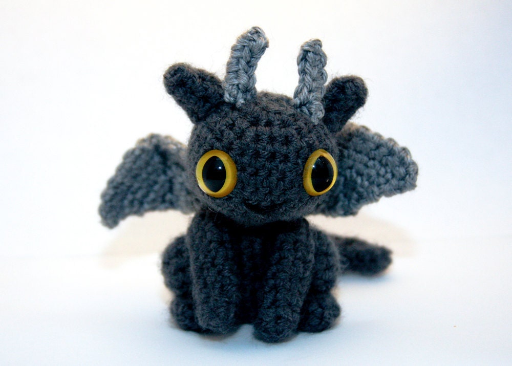 Baby Dragon Amigurumi Dark Gray