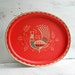 Vintage BIRD Tray Metal Red Scandinavian Retro Chicken