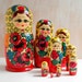 Vintage Collection 9 Matryoshka Dolls Russian Art Nesting Dolls Large
