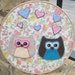 Owl Love Felt Embroidery Hoop Artwork - Valentine Day Gift