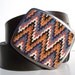 Needlepoint Sharp Chevrons Belt Buckle
