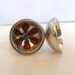 Sterling Silver Posts with Enamel, Juicy Orange Sections- last pair