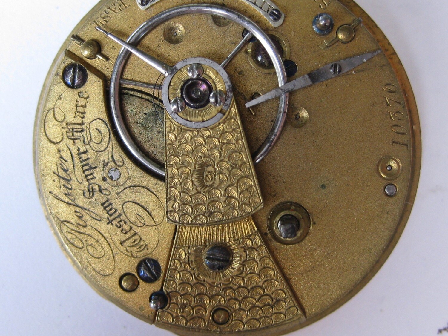Rare English Verge Fusee Pocket Watch Movement
