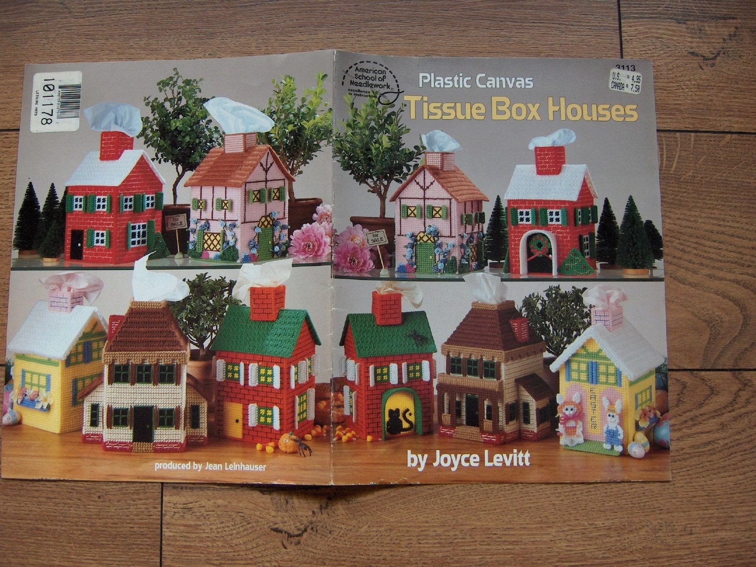 1992 plastic Canvas patterns Tissue Box Houses