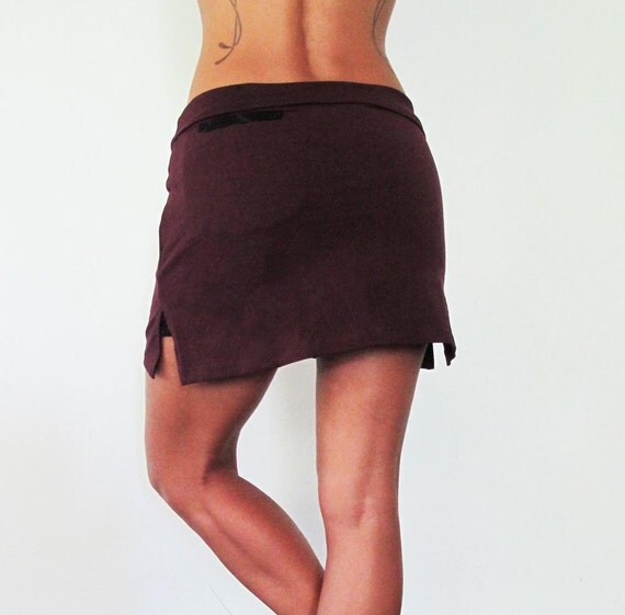 Skort midthigh length cotton lycra skirt with shorts