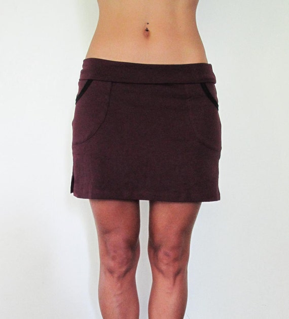 Skort midthigh length cotton lycra skirt with shorts