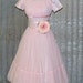 Tickled Pink....Circa 1960's Pale Pink Party Dress...Bridesmaid, Prom, Wedding