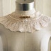 Handmade With Love - Vintage Crochet Collar - Natural - Ecru - Victorian - Steampunk