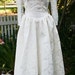 Shotgun Bride - High-Low Hemline - Wedding Dress - Damask - Circa 1970-80s
