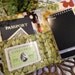 Folded Note Taker and Organizer PORTFOLIO / with Clear Vinyl ID Window/ comes with Pad and Mechanical Pencil