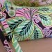 Pleated Wristlet Zipper Pouch / Carry-All ... with Interior Pocket ... in Amy Butler's "Floral Couture"