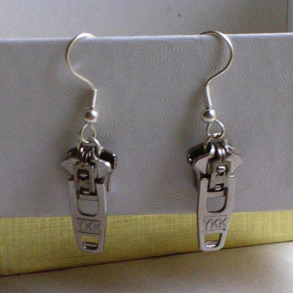 LAST PAIR Zipper Earrings